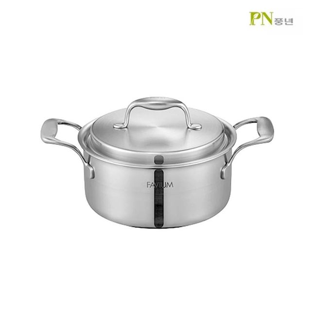PN풍년 파비움 5PLY 깊은 양수냄비 24cm 스텐냄비 양은냄비 라면냄비 미니냄비 큰냄비 사골냄비
