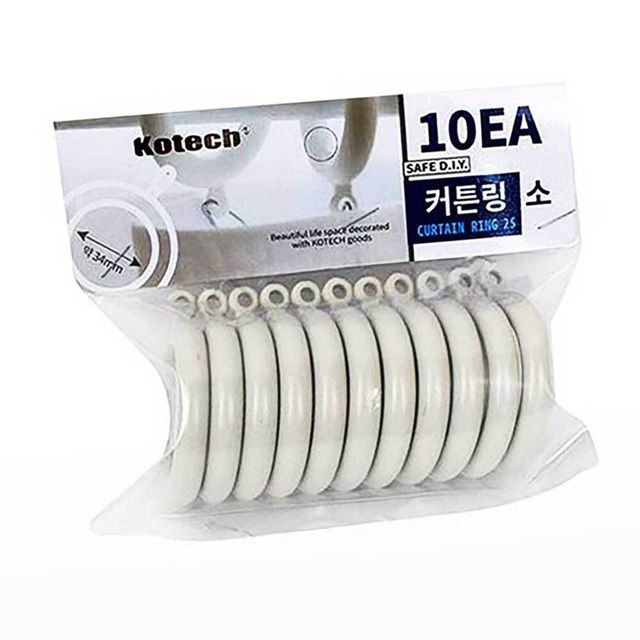 커튼링 소 10EA 아이보리 커튼봉링 커튼고리