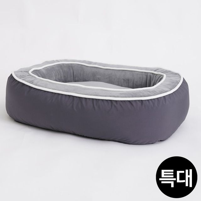 쿠션 강아지쿠션 올리비아 그레이 특대형 레드퍼피