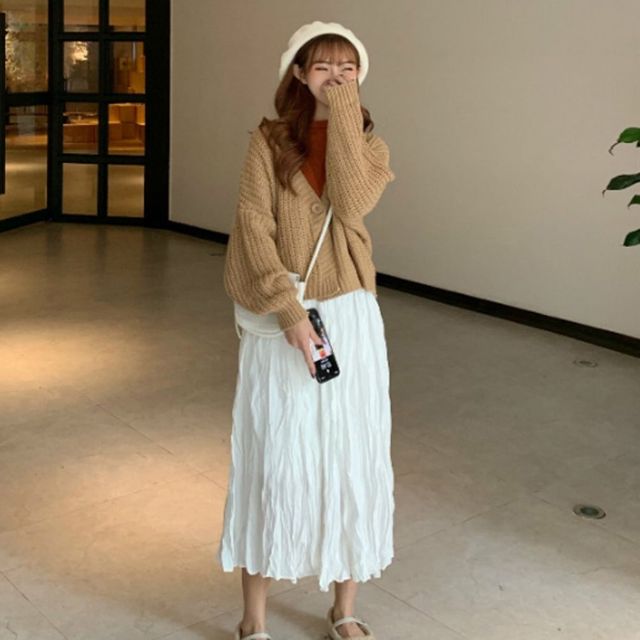 가을 여성 루즈핏 하찌가디건 카디건 봄 여자 가디건