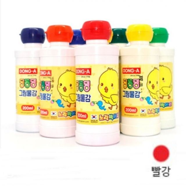 동아 딩동댕 그림물감200ml(빨강색)