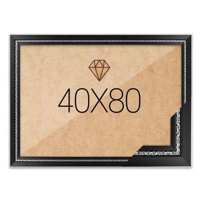 보석십자수액자 40x80 고급형 그레이스 블랙
