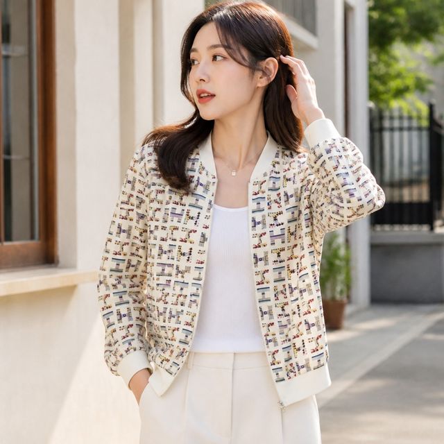 7패턴 바람막이 집업 자켓 간절기 여성 아우터 라운드 윈드브레이커 봄 가을 점퍼