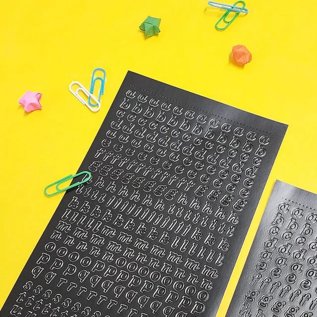 PVC 스티커 소문자 블랙 다꾸스티커 꾸미기스티커 알