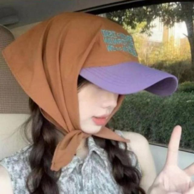 여름 여성 썬캡, 레이온 실크 자전거 운전 두건