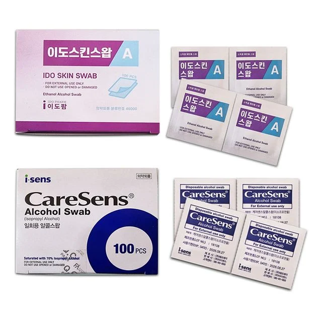 D 케어센스 이도스킨스왑 알콜솜 100매 - 에탄올 소독용