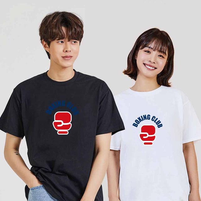 BOXING클럽 디지털프린팅 반팔티 오버핏 - 스트리트 감성의 프리미엄 티셔츠