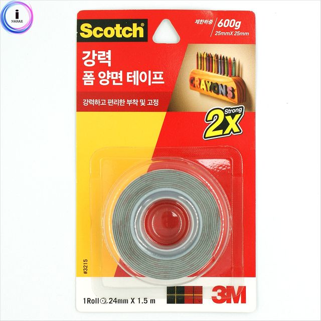 3M 강력폼양면테이프3215 (24mmX1.5m) 실리콘접 착