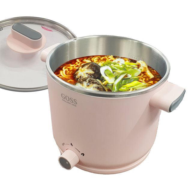 B코스2115 핑크 전기 멀티포트 1.5L 스텐 라면포트