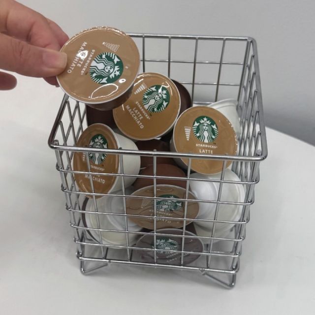 커피캡슐 철제 수납함 바스켓 정리함