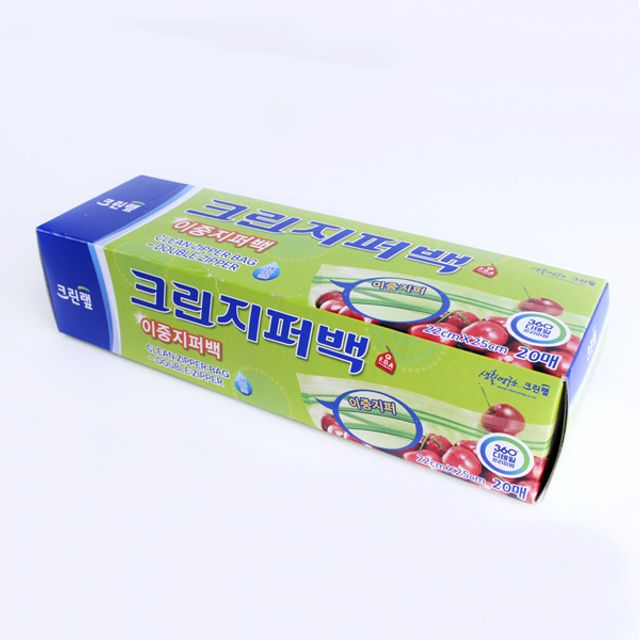 슈마켓 크린이중지퍼백22x25x20(중) 업소용 주방용 포장