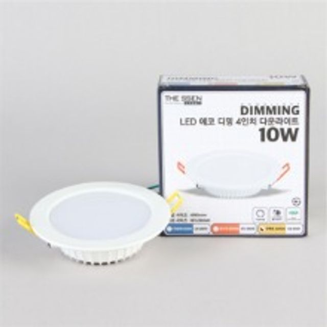 LED 에코 디밍 4인 치 매입 다운라이트 조명 10W 밝기조절 플리커프리