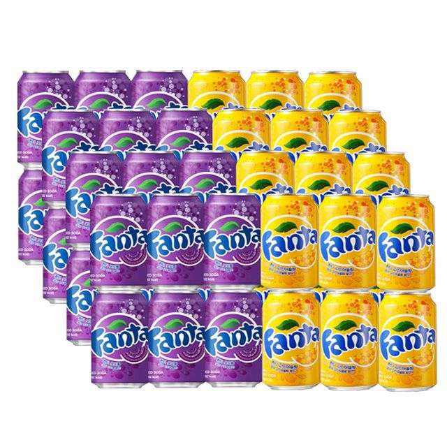 환타 파인애플 355ml 24입+환타포도 355ml 24입