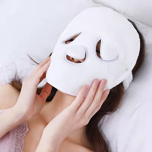 스파얼굴스팀팩 관리 얼굴찜질팩 숨쉬기편한 자극없이 냉온겸용얼굴팩 절개형