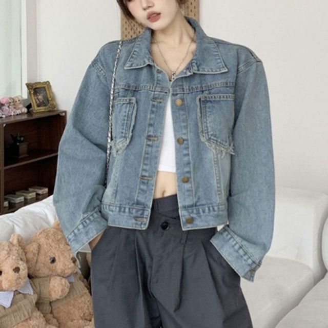 일상템 레이디스 가을철 베이직 포치 릴렉스핏 진 트러커자켓 사파리자켓 후드집업 경량자켓아우터 프리미