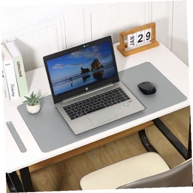 데스크패드 롤링휴대용가죽데스크매트(90x45cm)그레이장패드