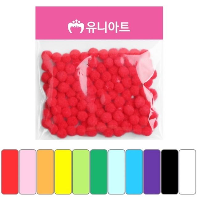 혜명몰 유니아트 1000 퐁퐁 10mm 흰색 - 개 (1개입) 공예 공예만들기 초등공예 만들기교구 미술교구