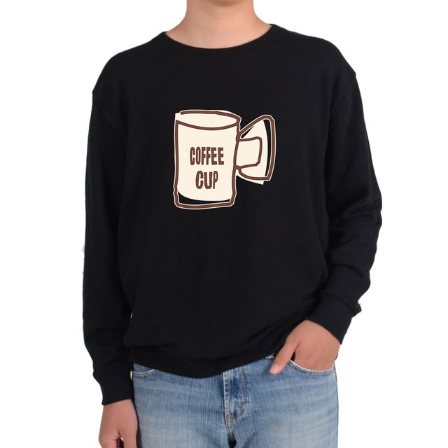기모맨투맨 커피컵 COFFEE 카페 카푸치노그림 다양한색상 전사이즈