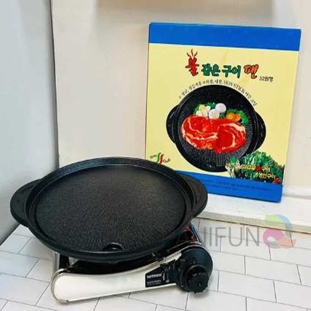 32cm 불같은 구이원형팬 버너불판 삼겹불판 스테이크구이판 고기판 삼겹살팬