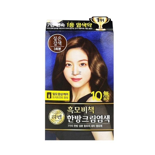 새치염색크림 짙은갈색 3회분 셀프염색 흰머리염색