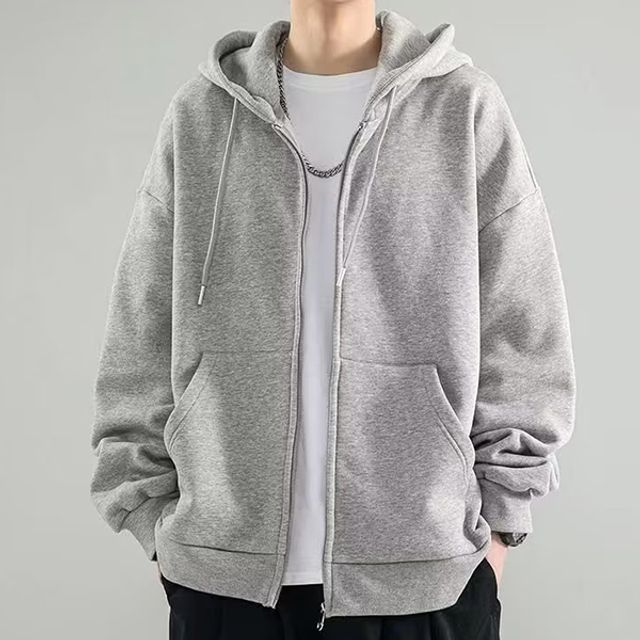 2컬러 남성 베이직 디자인 클래식 후드집업