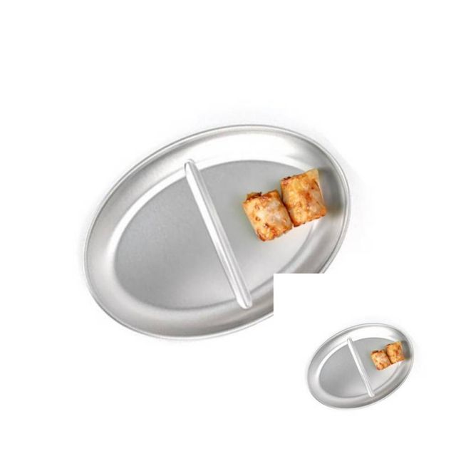 타원 2칸접시 8형 반찬나눔접시 식당 접시