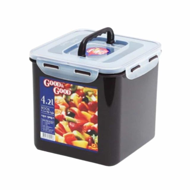 정사각밀폐용기 4.2L 쵸코 김치용기 냉장고수납