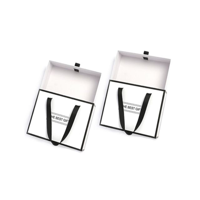 기프트백 2p세트 올화이트 23.5x17cm 선물종이박스 답례품포장 끈손잡이선물상자
