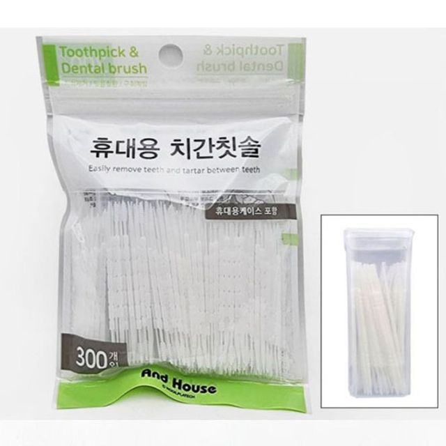 덴탈 치간 칫솔 치실 음식물 제거 케이스 새트 300p