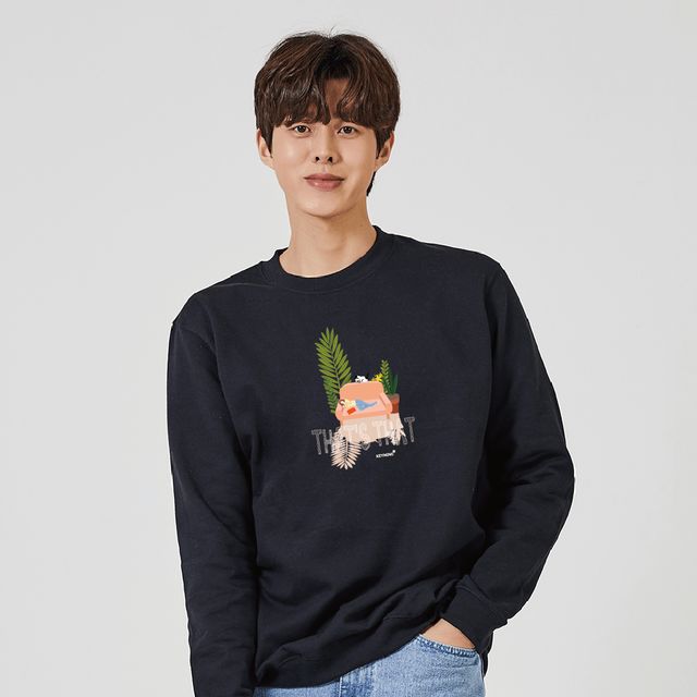 키밍 방콕 홈캉스 재택 캐주얼맨투맨 오버핏후드티