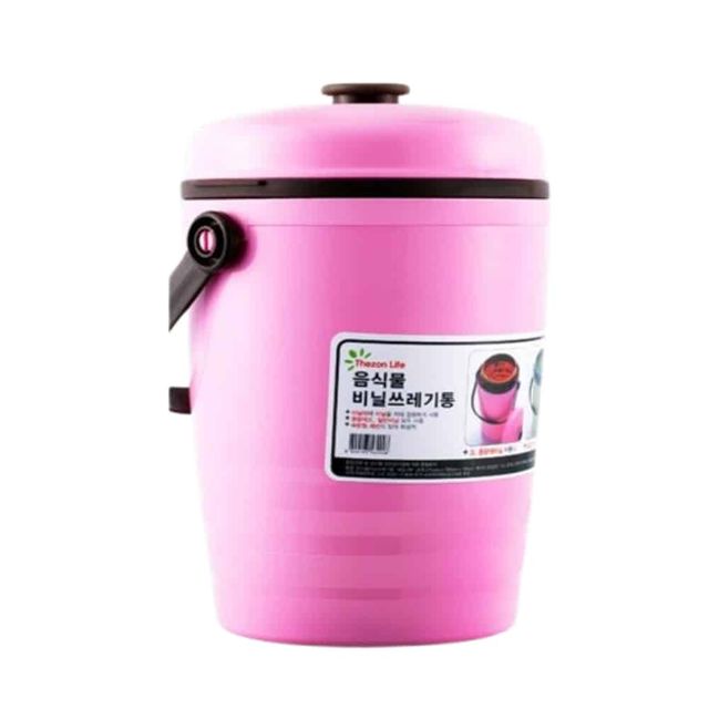 음식물 쓰레기통 3L 핑크 가정용음식물쓰레기통 음식물수거통 음식물통