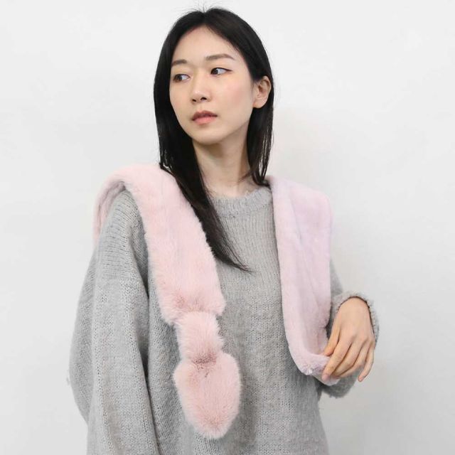 까나르 퍼 고리 머플러 에코 목도리 여성 페이크퍼 밍