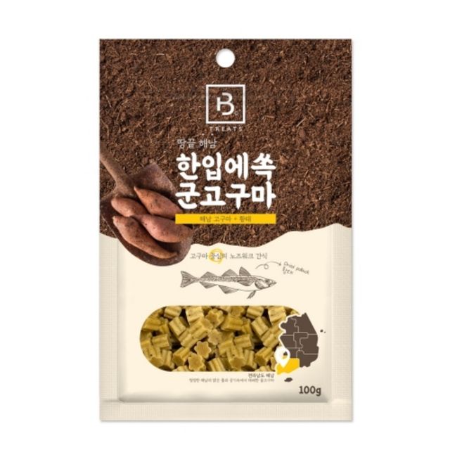 브리더랩 땅끝 해남 한입에쏙 군고구마 황태 100g