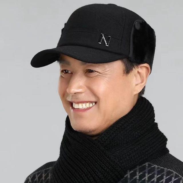 신사용 방한 귀달이 모자 겨울 중년 남성 모자