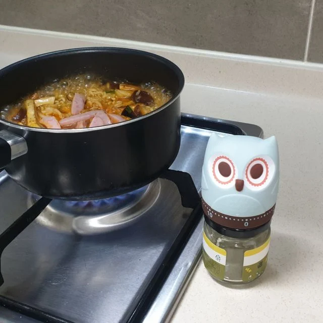 아날로그 태엽 쿠킹 타이머 부엉이