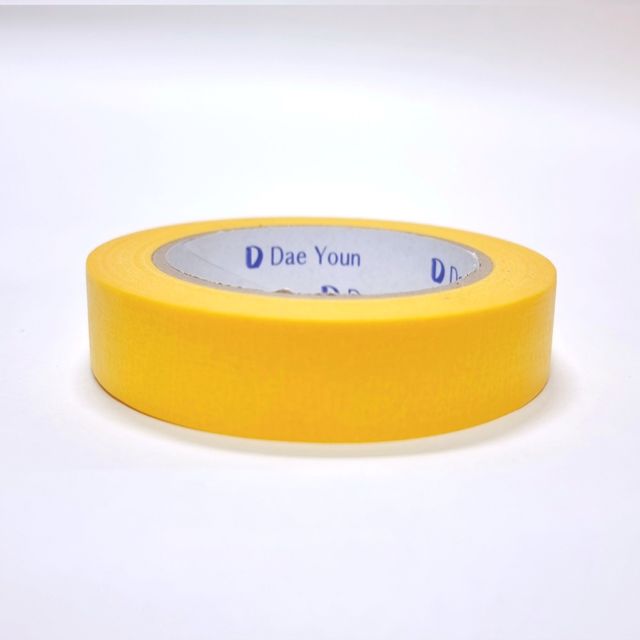 25mmX40m 마스킹테이프 황색 내열 종이테이프 다꾸