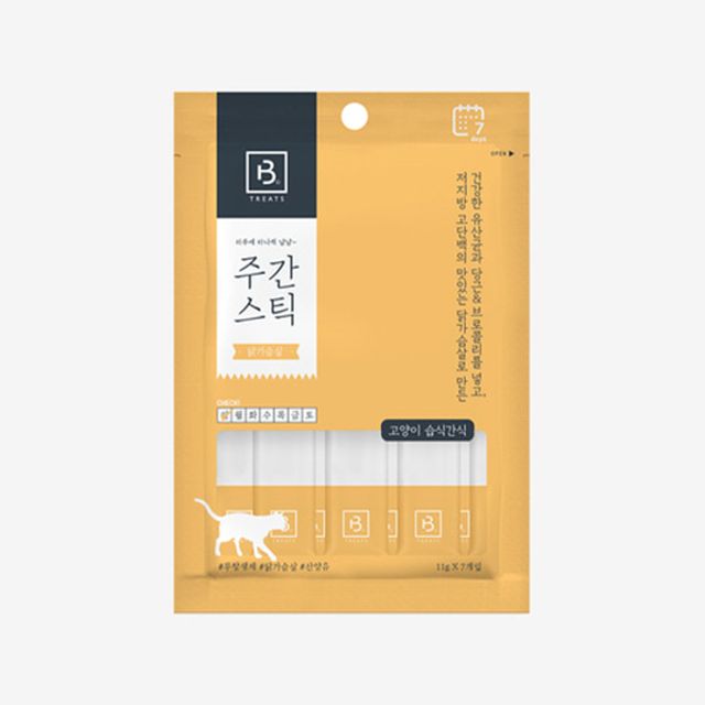 주간 스틱 닭가슴살 고양이 간식 7개입 야옹이 츄르