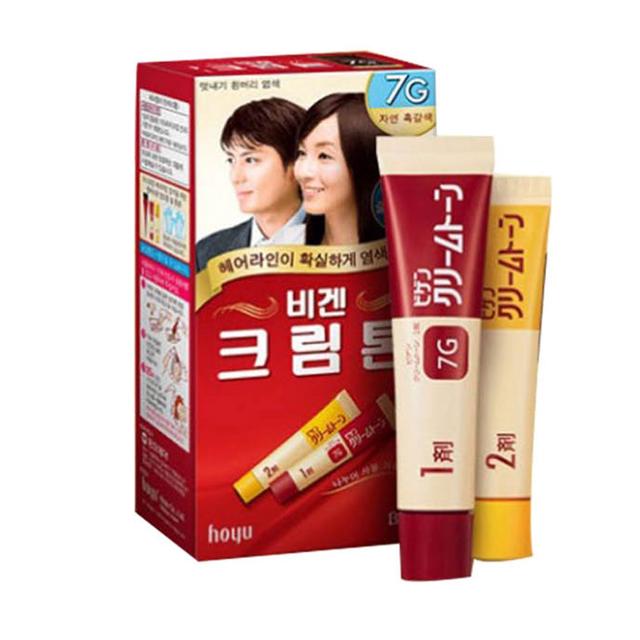 비겐크림톤 7호 자연흑갈색 헤어 염색약 40g 새치커버
