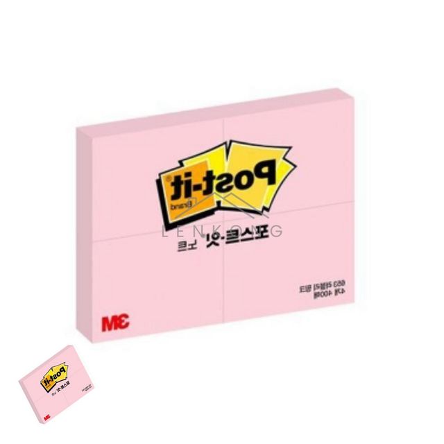 모니터메모 예쁜메모지 포스트잇 노트 러블리핑크 51x38mm 분홍