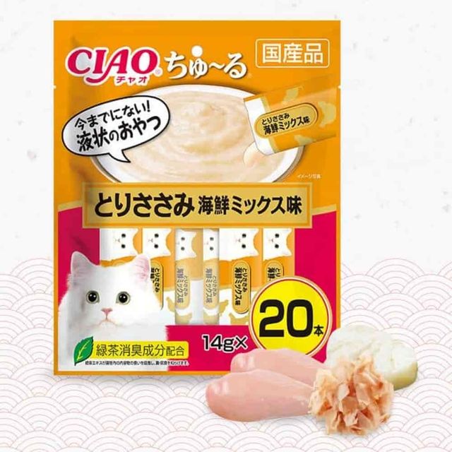 닭가슴살 해산물 믹스 20p 냥이간식 이나바간식 반려묘간식 고양이간식추루