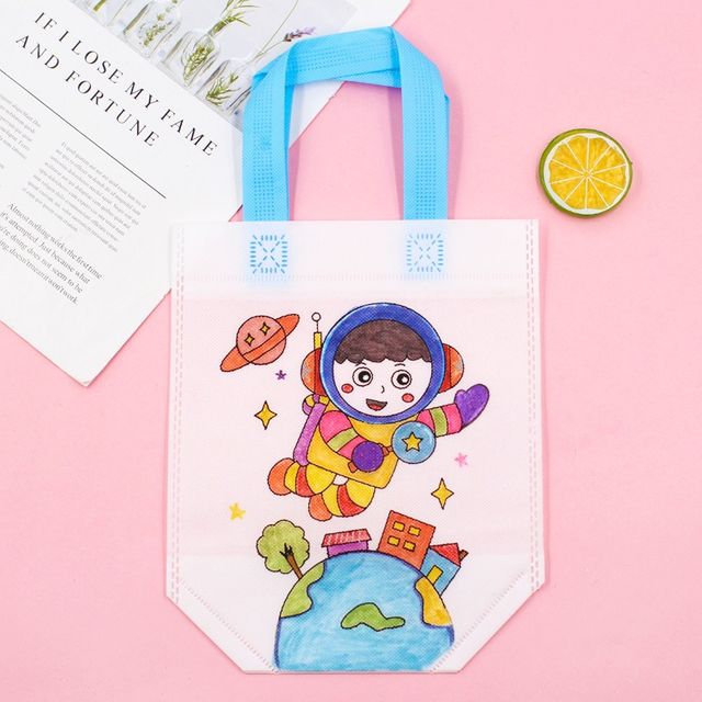 부직포가방 우주탐험 디자인 20x38cm 20개입
