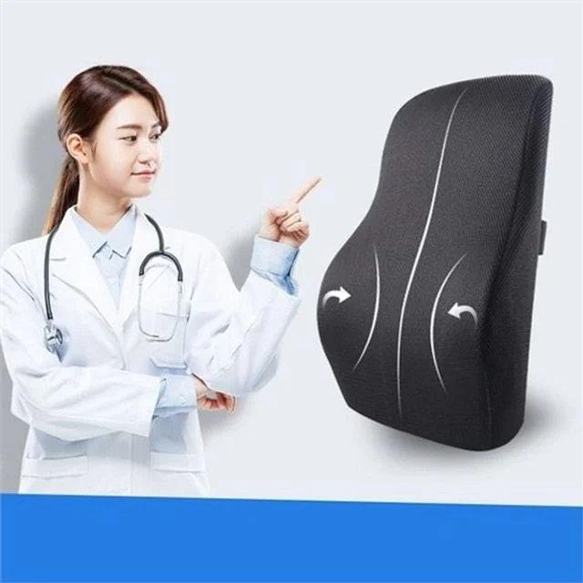 바른자세 메모리 폼 등 쿠션 등받이 사무실 허리 쿠션 컴퓨터