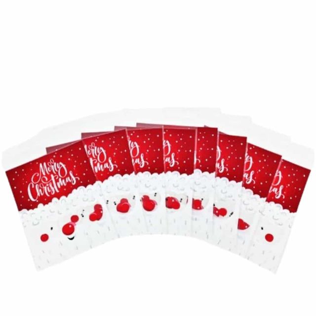 크리스마스 포장비닐 (중) 8입 OPP쿠키봉투 크리스마스OPP봉투