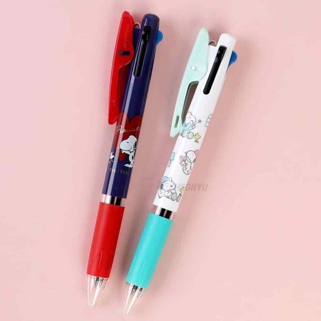 스누피 제트스트림 3색볼펜 0.5mm 학생용 캐릭터볼펜