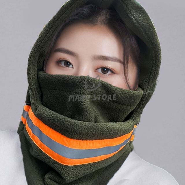 귀덮개모자 바라클라바목도리 안전 반사띠 넥워머 바라클라바 카키