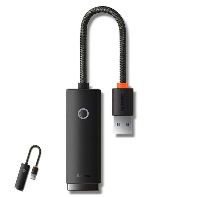 랜포트 노트북랜선 USB 3.0 to 기가비트 외장 랜카드 블랙