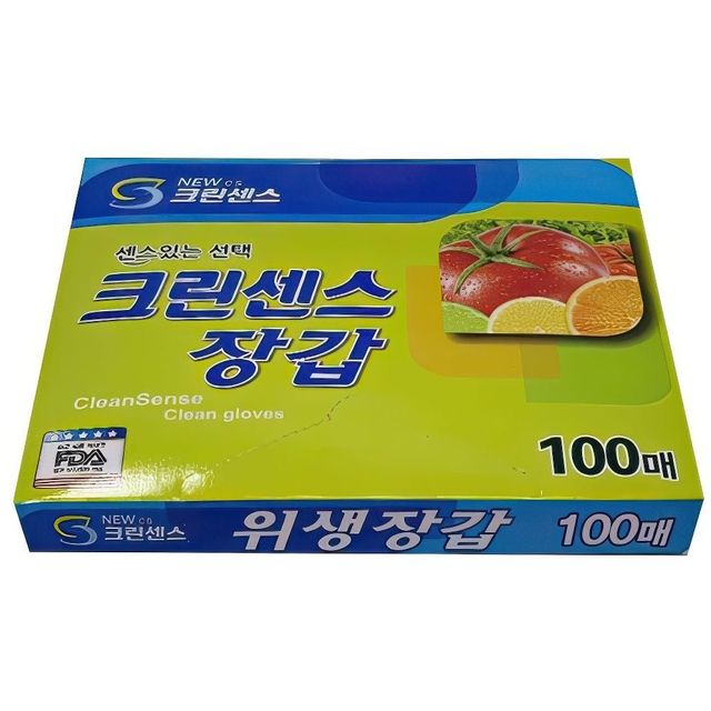 크린센스 일회용 손가락 위생 비닐장갑 식품용 100매 요리