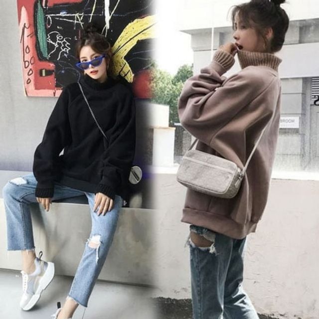 폴라넥 상티 트렌디풀오버 타틀넥 시즌 걸스 하프넥 목폴라티 스웨트 여성의류 우먼 터틀넥