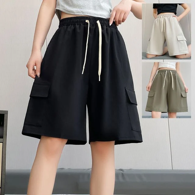 유틸리티 숏츠 5부 와이드팬츠