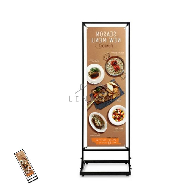 스텐입간판 철재입간판 아이언배너 IB-60180B 흑색 단면인쇄